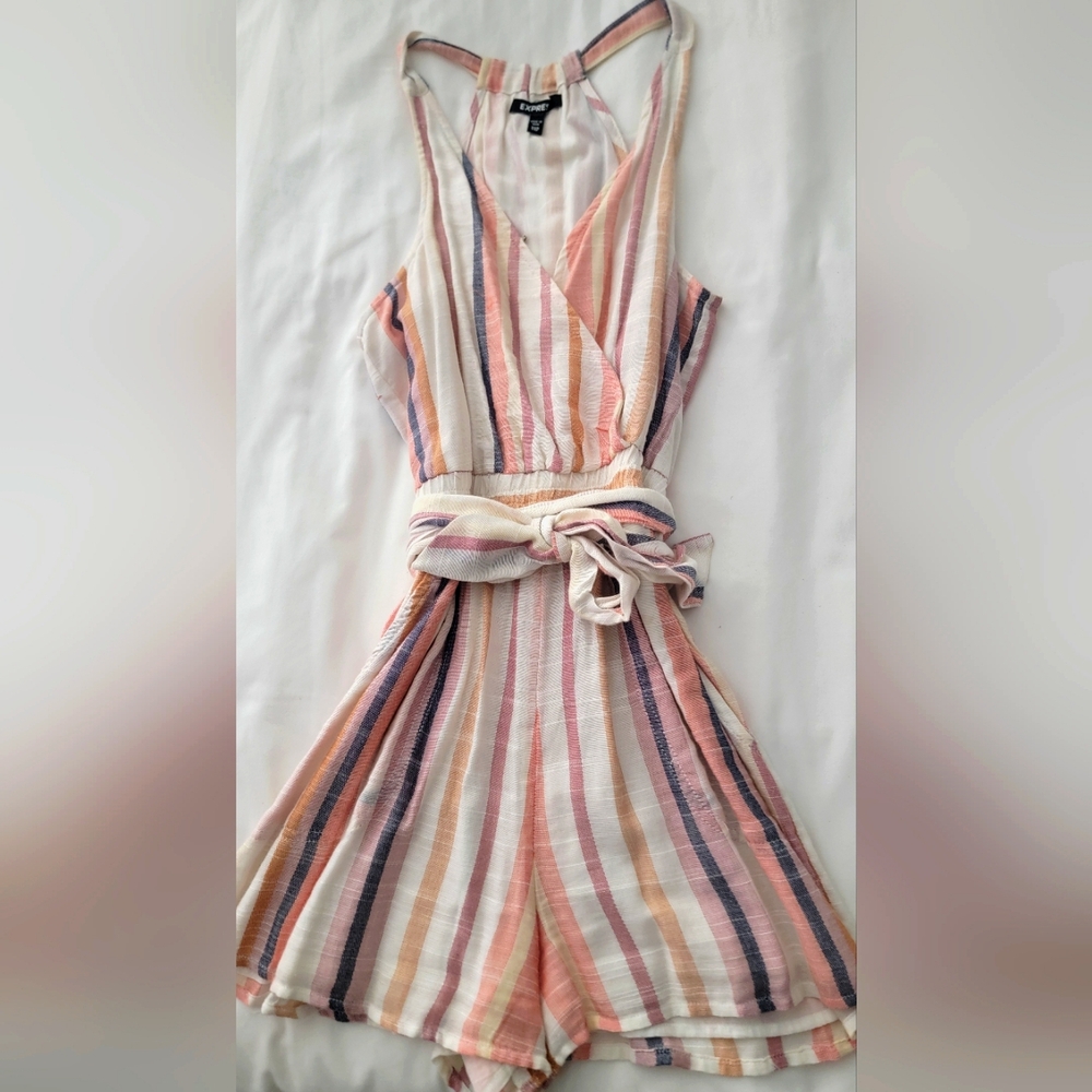 Express Pastel Striped Romper